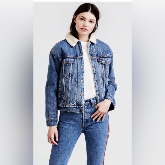 Levi’s  Denim Sherpa lined Jacket - Picture 1 of 6